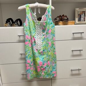 Lilla P Floral Print Midi Dress - Pink and Green
